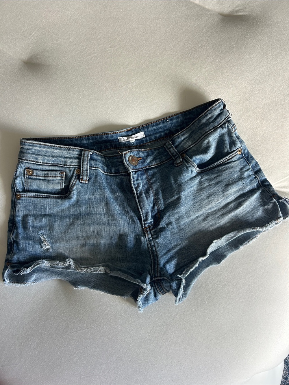 STS Blue Distressed Light Blue Denim Cutoff Shorts